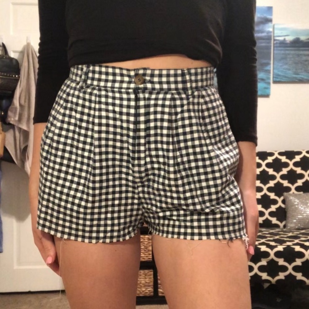 Black and White Checkered Shorts